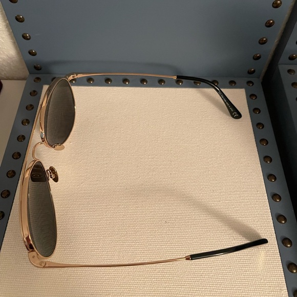 Tom Ford Gold Aviator Sunglasses - Picture 3 of 11